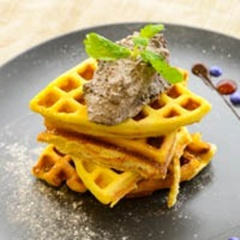 Waffles Topped With Oreo Cookie Butter 1