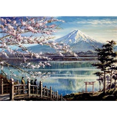 5D DIY Diamond Painting Fuji Mountain Cherry Blossom