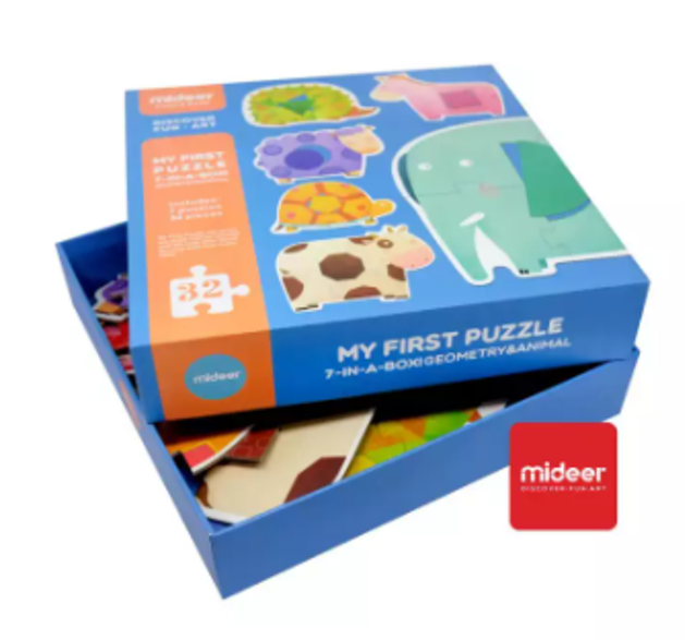 First Puzzle Animals Geometry Early Learning Educational Toy Jigsaw 2