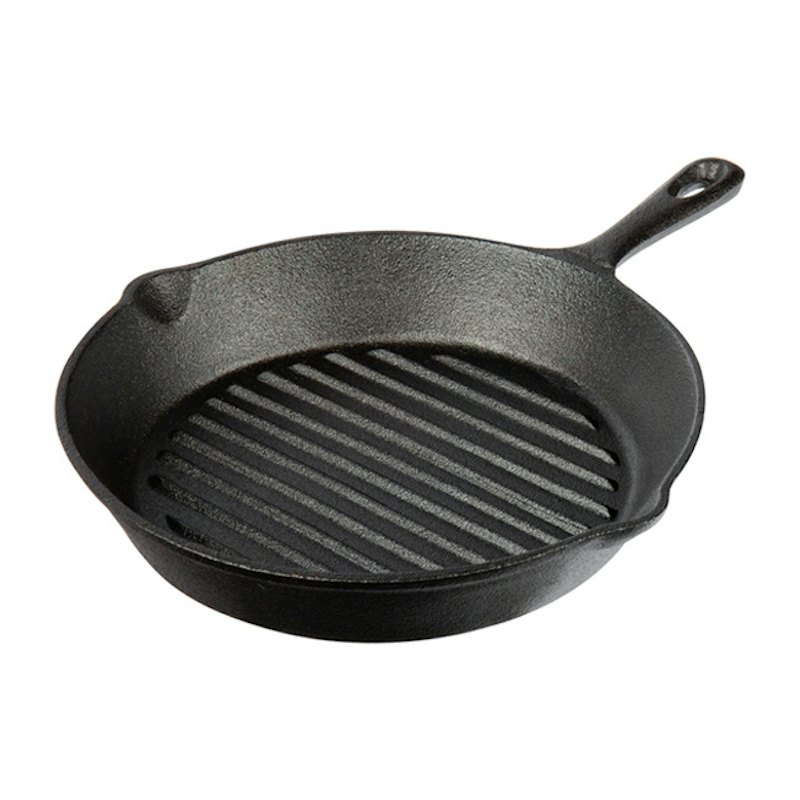 26cm Cast Iron Round Grill Pan 1