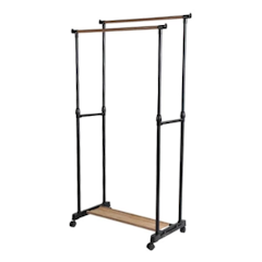Double Rail Adjustable Garment Rack