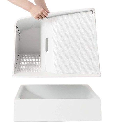White Villa Cat Litter Box	  3
