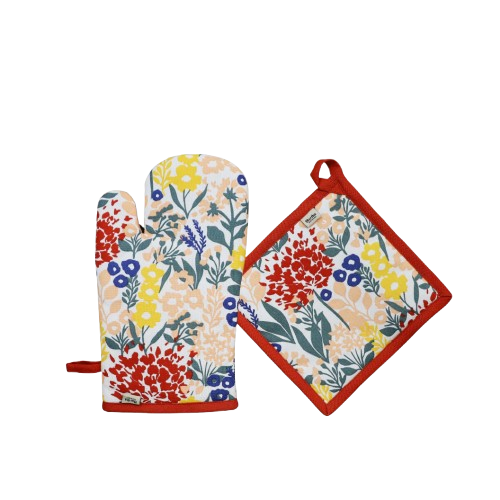 Kitchen Linen - Pot Holder and Mitten Set 1