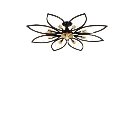 Nordic Ceiling Light - 8 Heads Black Gold 1