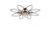Magic Home Nordic Ceiling Light - 8 Heads Black Gold 1
