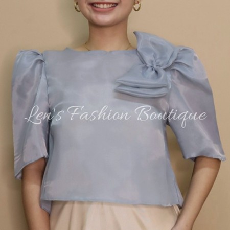 Modern Filipiniana Kimona Top w/ Big Ribbon	 4