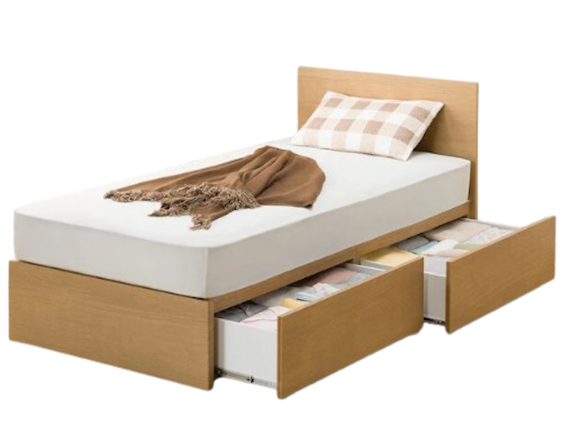 NS-001 Bed Frame 180 × 188 LBR, 3 Box-S 1