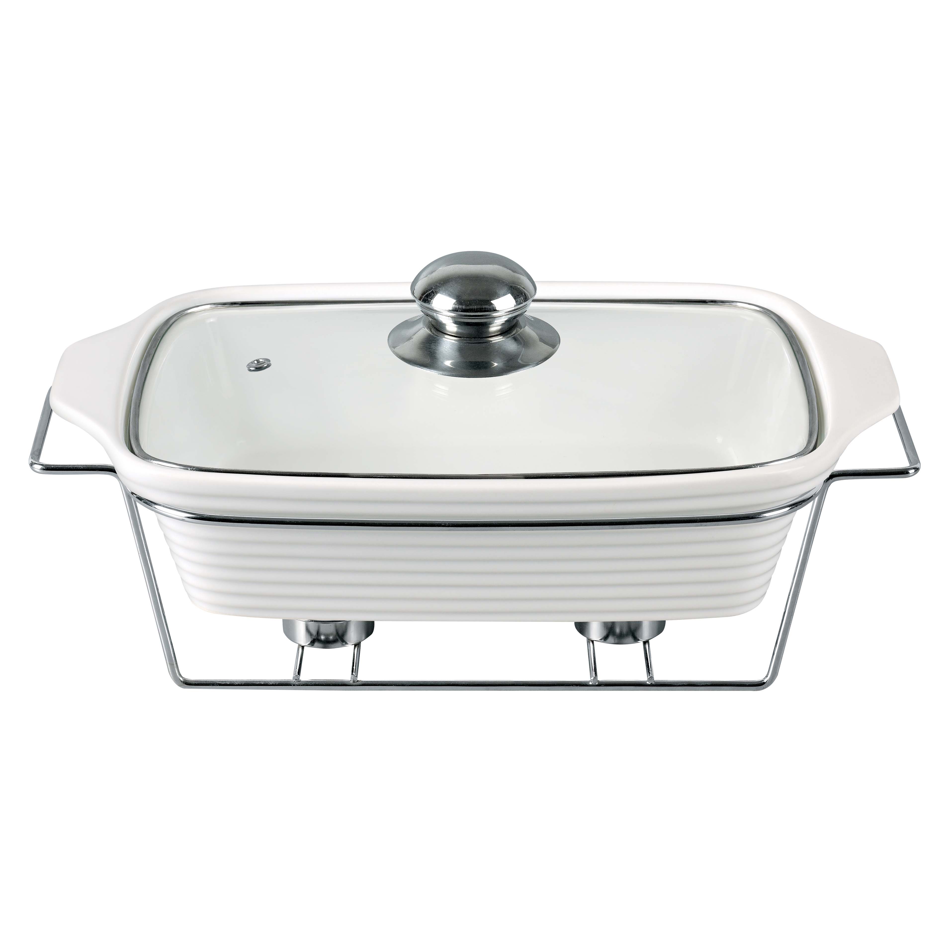 11.5" Rectangular Casserole With Candle Stand 1