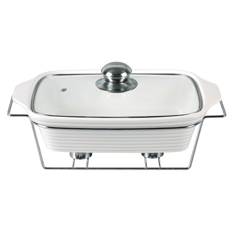 11.5" Rectangular Casserole With Candle Stand 1