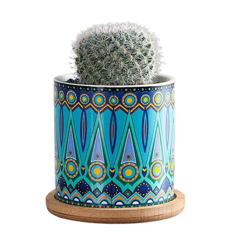 Colorful Nordic Patterned Ceramic Pots 2