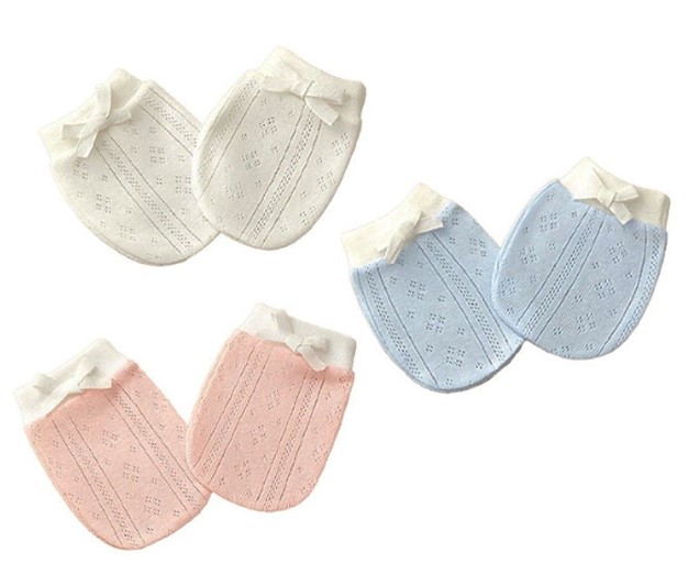 Newborn Cotton Anti-Scratch Pair Mittens Gloves 1