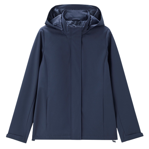 Plain Color Detachable Hood Windbreaker 1