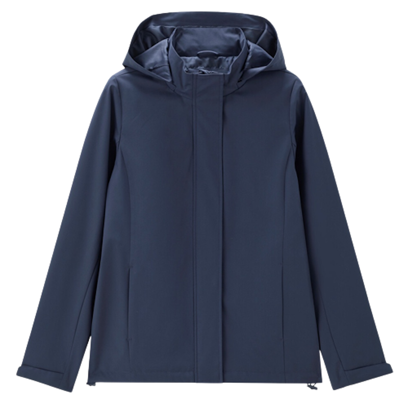 Plain Color Detachable Hood Windbreaker 1