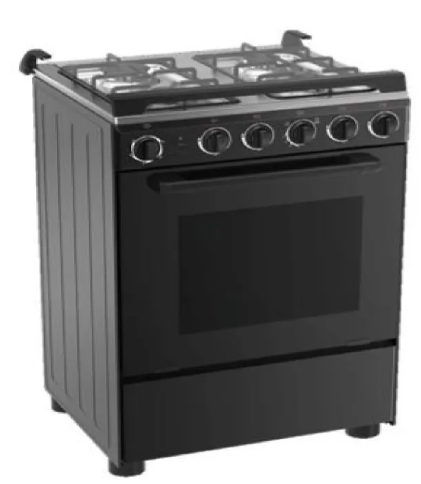 4-Burner Black Gas Range 60cm  1