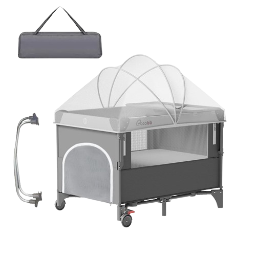 Foldable Baby Co-Sleeper Adjustable Bedside Crib 1