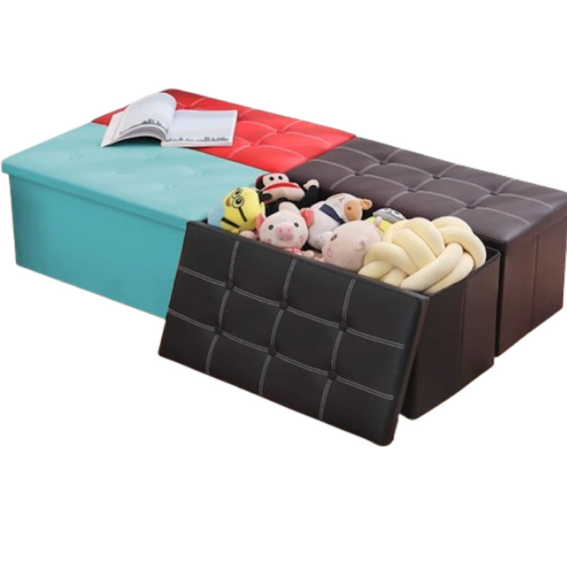 Rectangular Folding Storage Stool Chair 3
