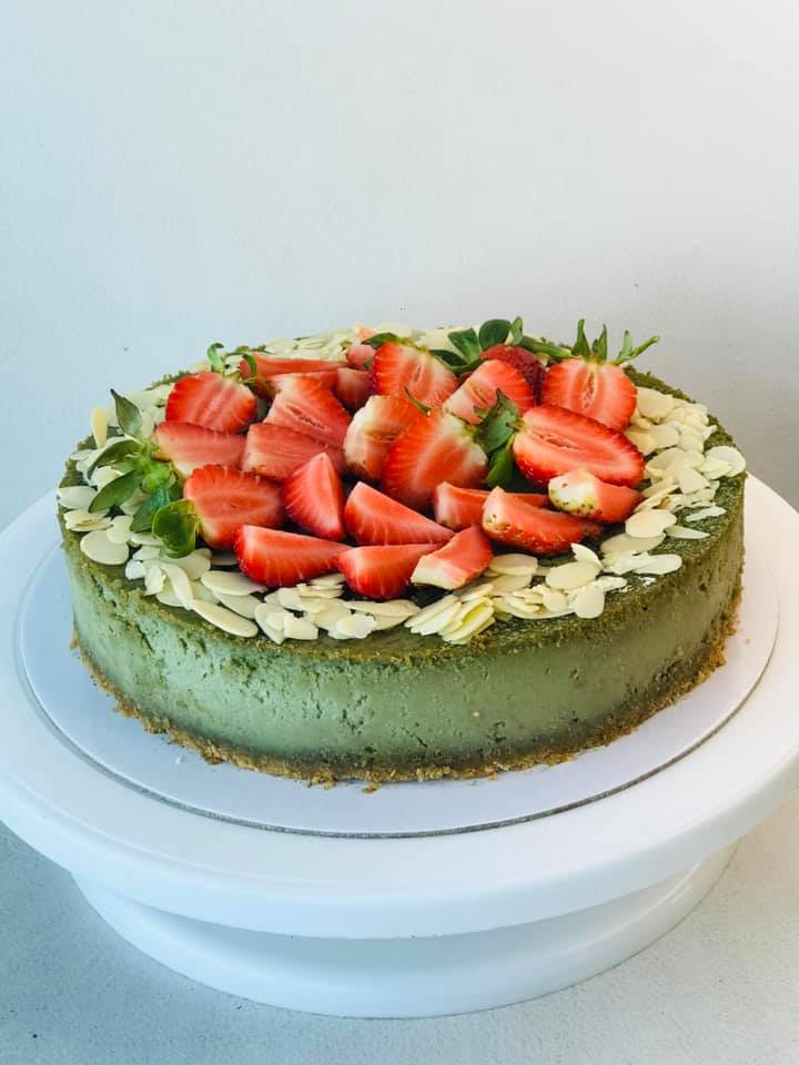 Matcha Tofu-Based Cheesecake 3