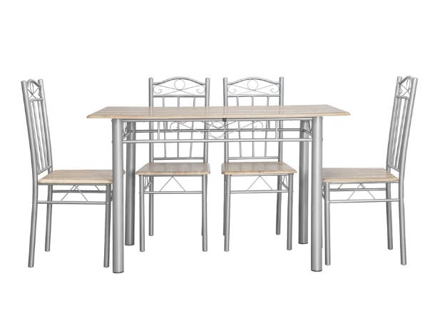 Dining Set 4-Seater Oak Color  1