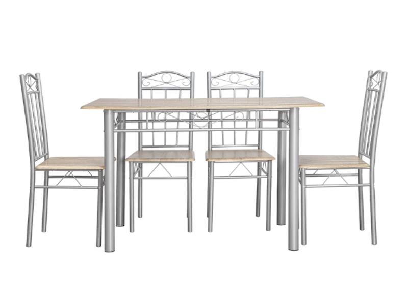 Dining Set 4-Seater Oak Color 1
