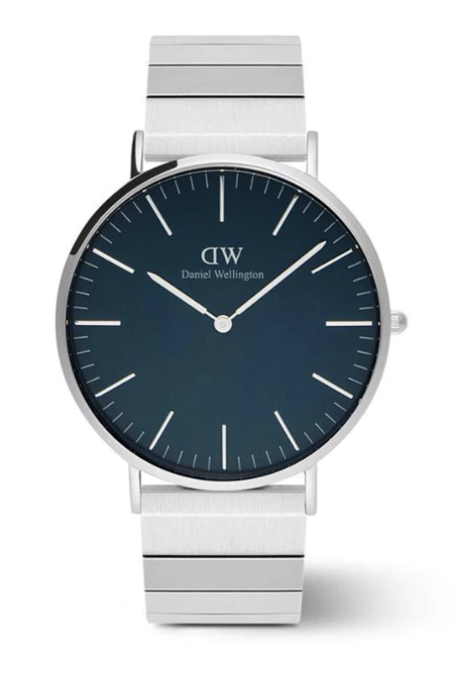 Classic 40mm Sterling Piano Silver Brushed Arctic 1