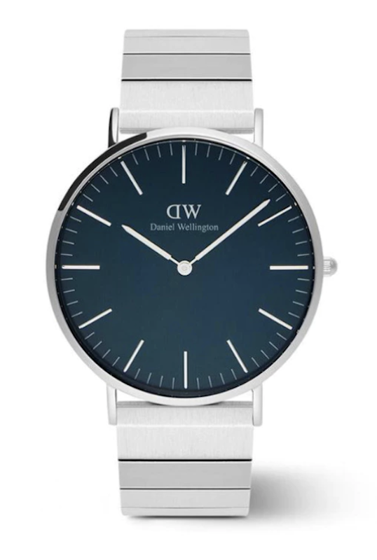 Classic 40mm Sterling Piano Silver Brushed Arctic 1