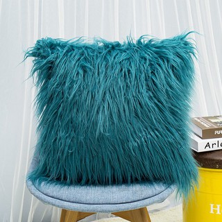 Super Soft Plush Mongolian Faux Fur Throw Pillow Cover 3