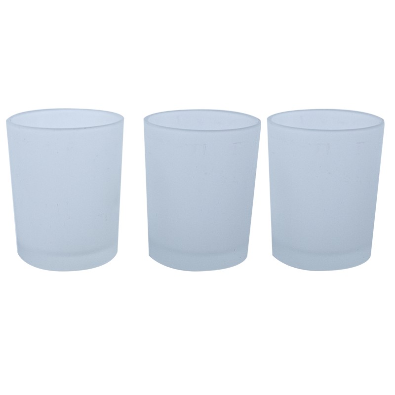 Handmade Wooden Candle Tray with 3 Glass Votive Holders 5