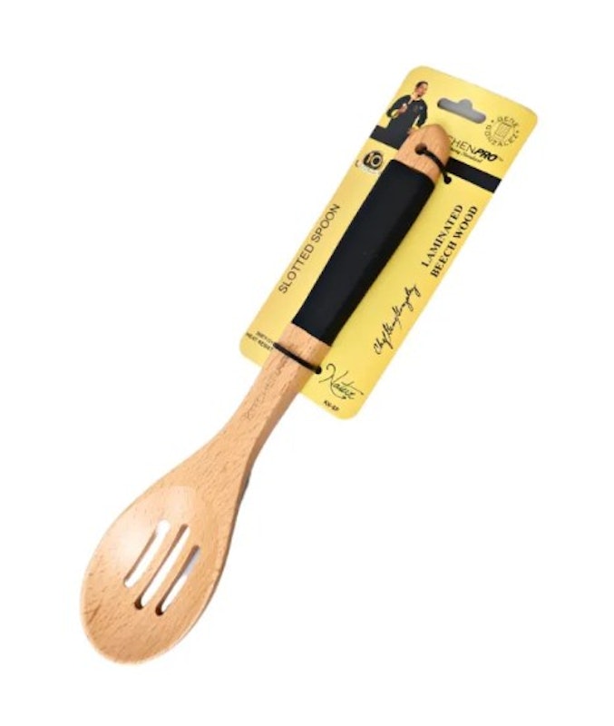 Laminated Beech Wood Slotted Spoon 1