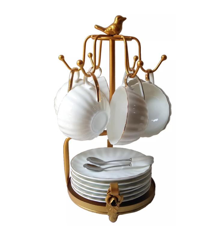 Iron Tea Cup Rack 2