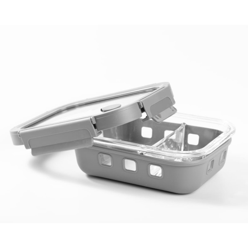 Rectangular Glass Lunch Box With Silicone Sleeve 2