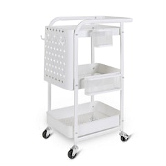 3-Tier Metal Storage Rolling Cart