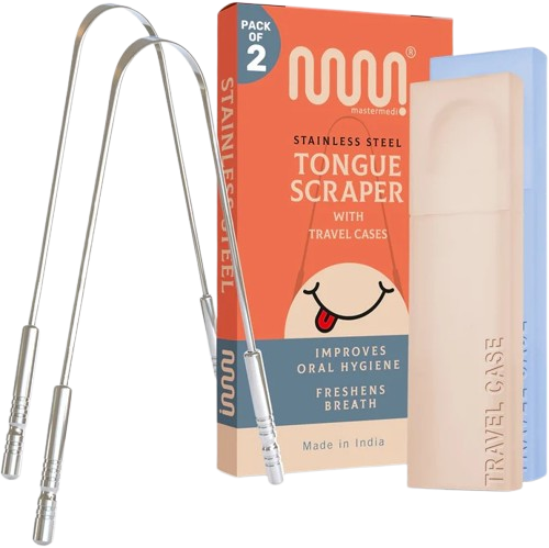 Tongue Scraper, Surgical Grade Stainless Steel Tongue Cleaner (Set of 2) 1