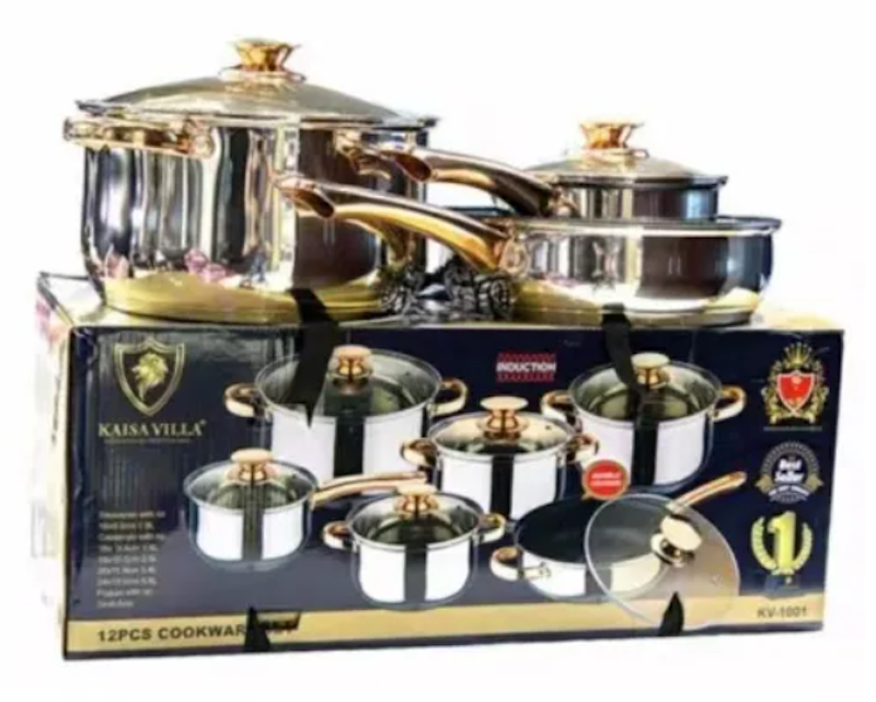 12-Piece Stainless Steel Induction Cookware Set 1