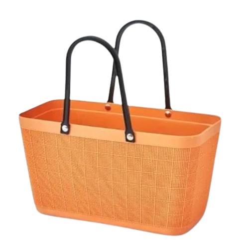 Plastic Hand Basket Portable Shopping Basket Bag 	  1