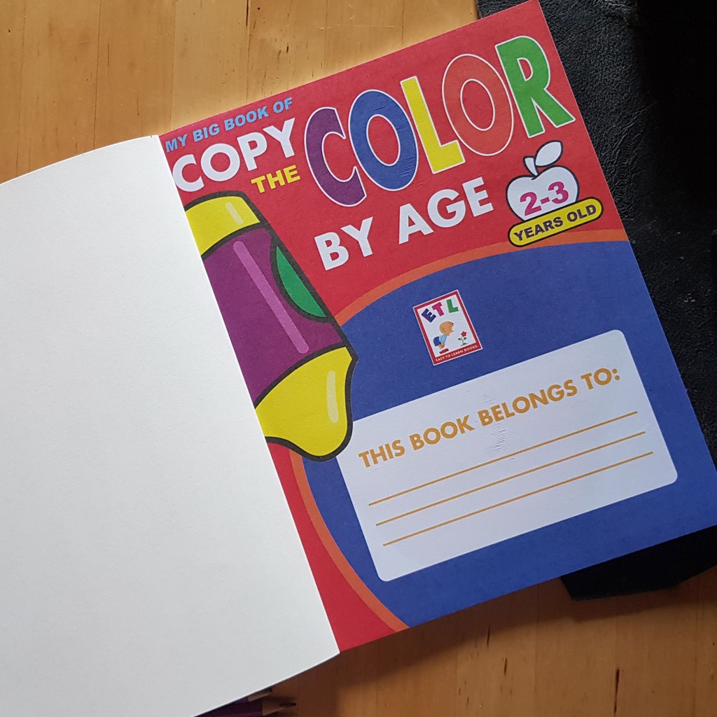 My Big Book of Copy the Color by Age 2
