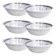 Melawares Melamine Plastic Round Bowl With Silver Lining Set 1