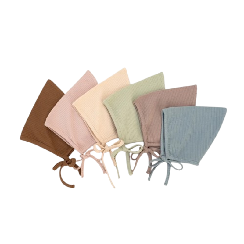 Ribbed Cotton Baby Bonnet 1