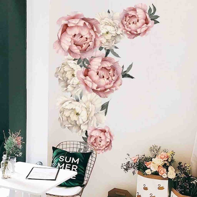 Peony Rose Flower Wallpaper Sticker 2