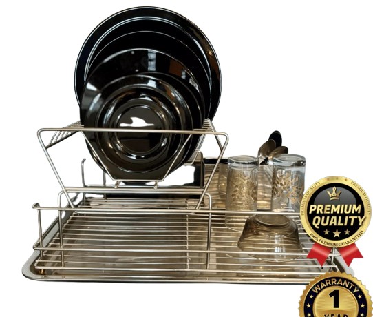 Stainless Steel Counter Top Dish and Utensil Organizer/Drain Rack 	  2