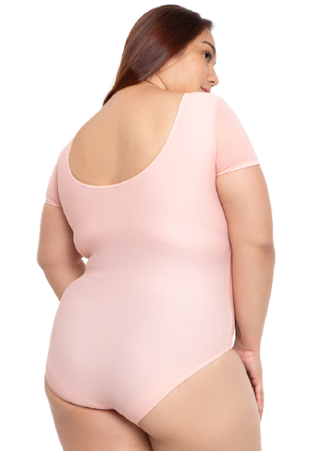 Plus Size Mesh Sleeved Monokini 2
