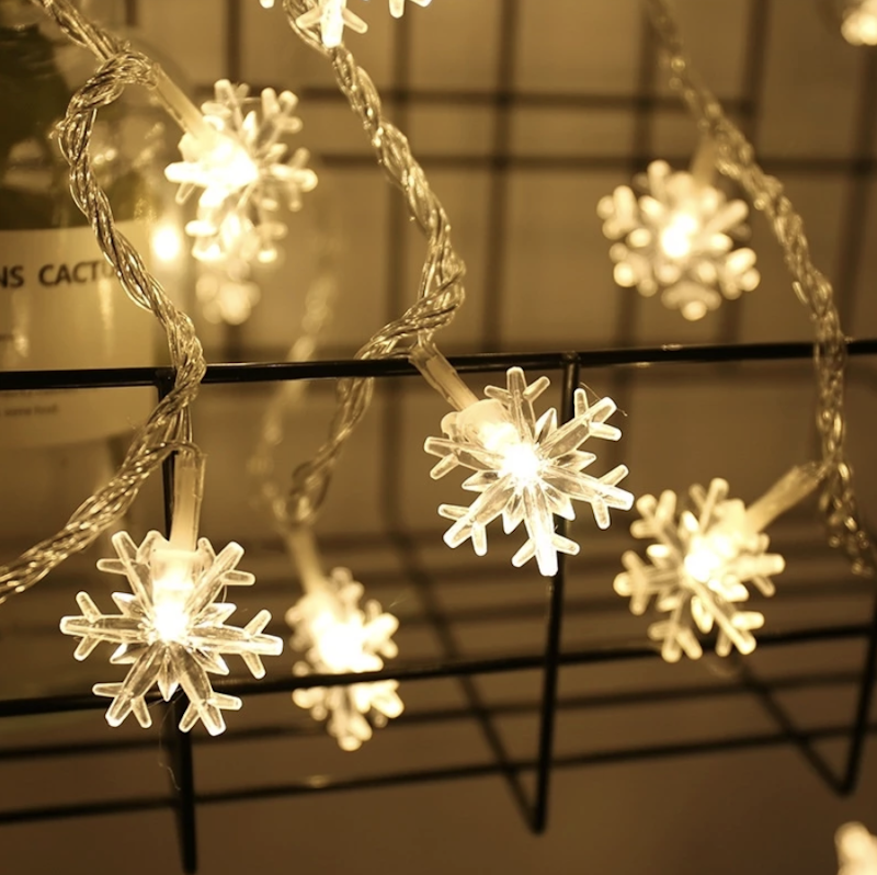 LED Snowflake Fairy String Lights 1