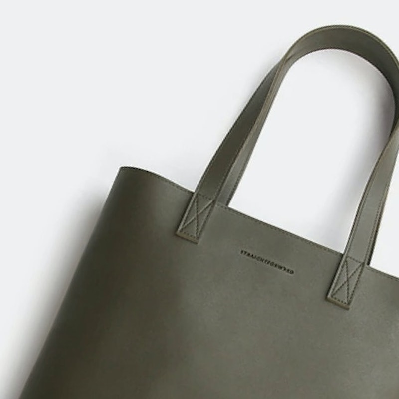 Daily Vegan Leather Portrait Tote Bag 3