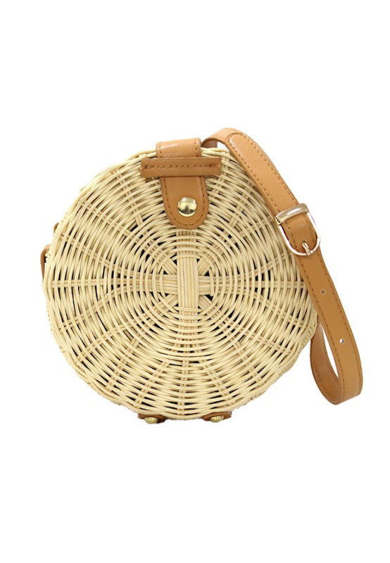 Circle Bohemia Round Straw Beach Cross Body Bag 1