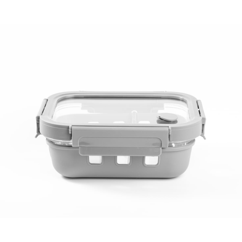 Rectangular Glass Lunch Box With Silicone Sleeve	 1