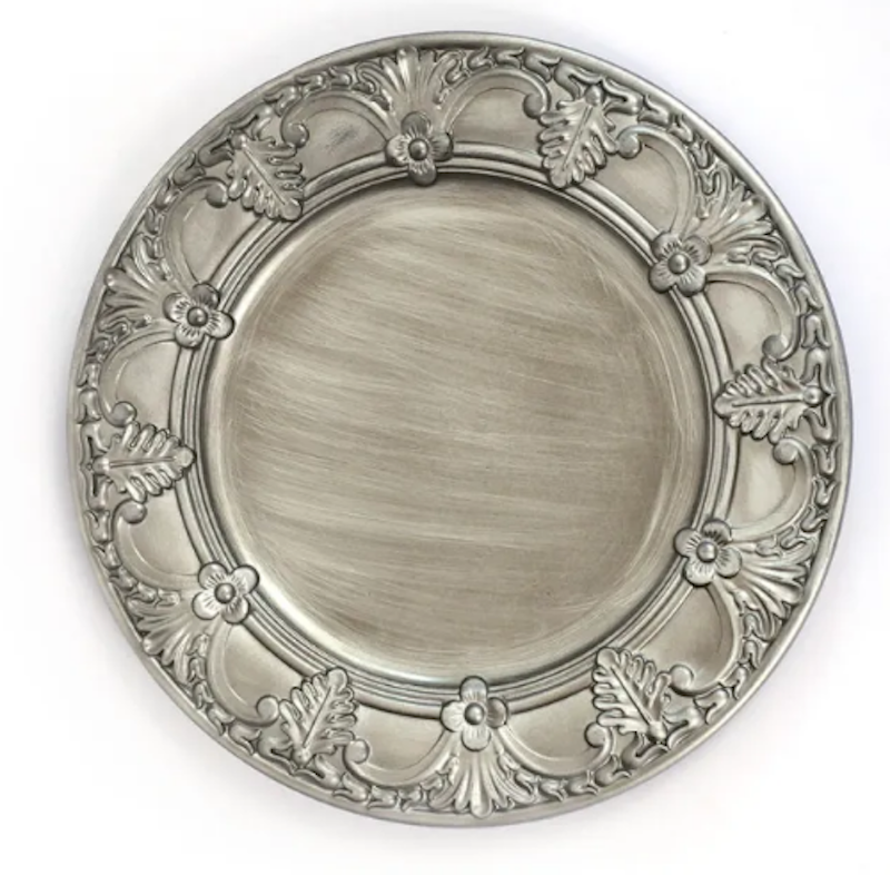 Charger Plate Antique Silver 1