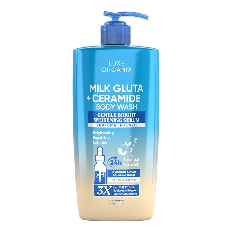 Milk Gluta + Ceramide Gentle Bright Whitening Serum Perfume Infused Body Wash 1