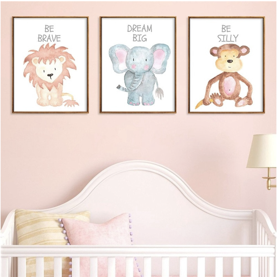 Cartoon Animal Canvas Paintings 3