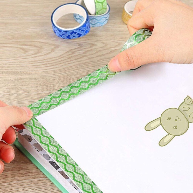 10 in 1 Glitter Tape/Plain Color Washi Tape 3