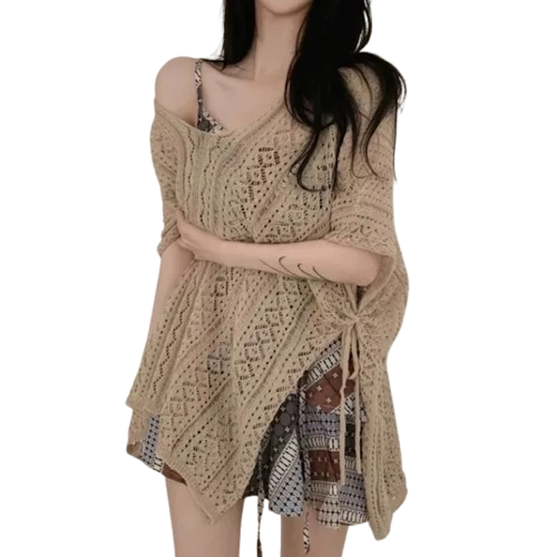 Knitted Crochet Bikini Cover Up 1