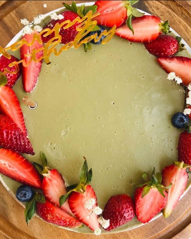 Matcha Tofu-Based Cheesecake 5